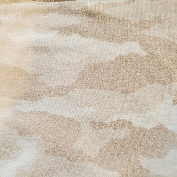 ATHLETA SZ M Triumph Beige/Tan Camo Crewneck Pullover Relaxed Sweatshirt - Picture 6 of 9